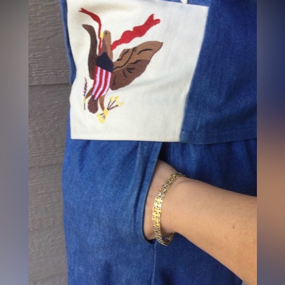 EAGLE'S EYE Medium Collectibles Vest & Skirt Cotton American Flag - Picture 9 of 14